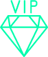 The acronym VIP above a diamond